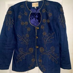 Vintage Linen Corset Blazer/Thierry Mugler inspired